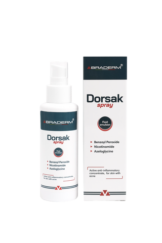 Активний протизапальний спрей з Бензоїл пероксидом 6% Braderm Dorsak Spray 100 ml 00-00000385 фото