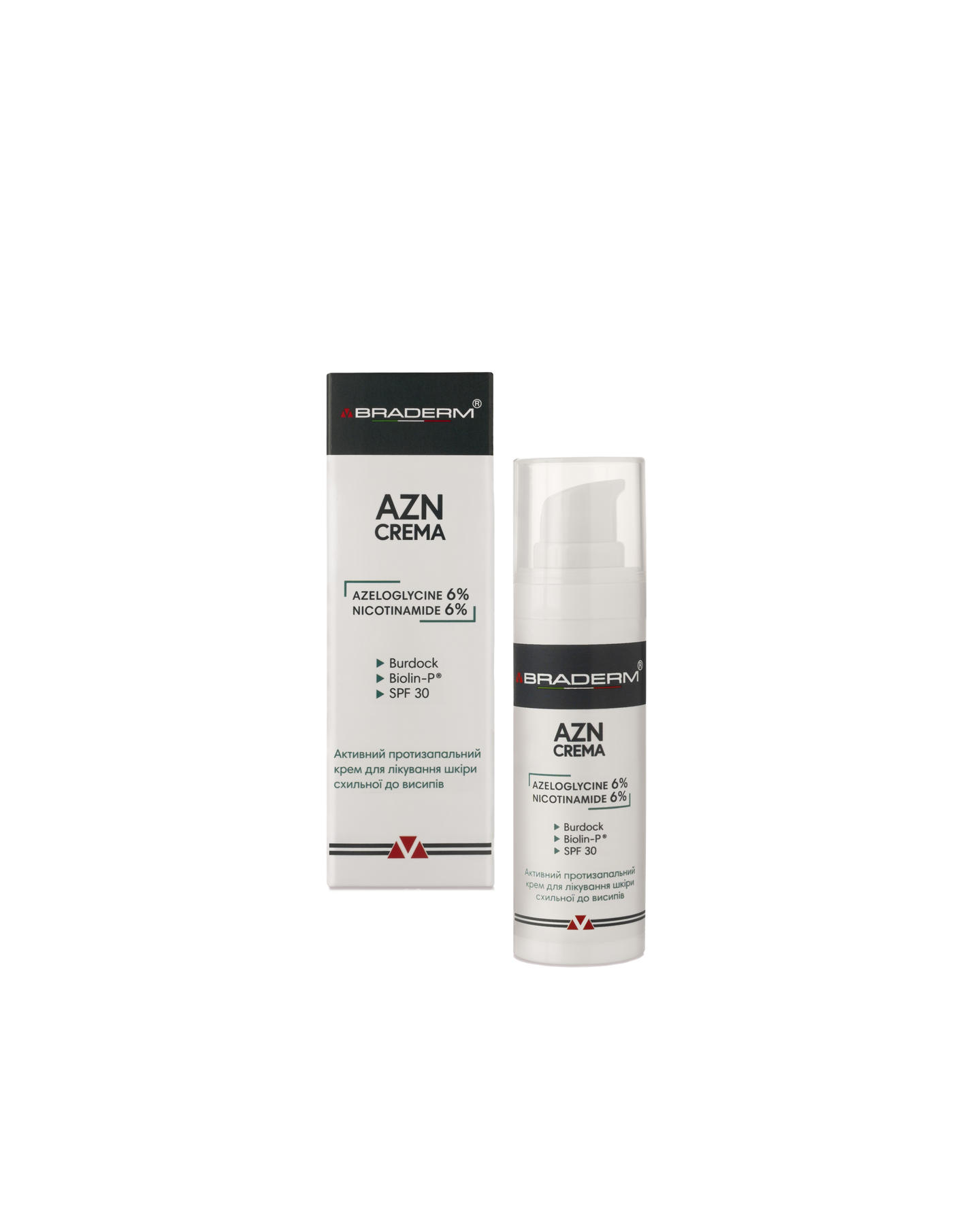 Сонцезахисний крем з протизапальним ефектом Braderm Azn Cream 30
