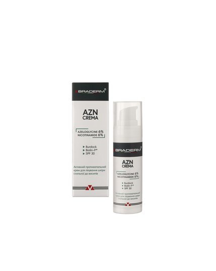Сонцезахисний крем з протизапальним ефектом Braderm Azn Cream 30